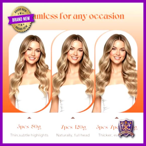 18 Inch Clip In Human Hair Extensions 120g Remy Hair Heat Stylable